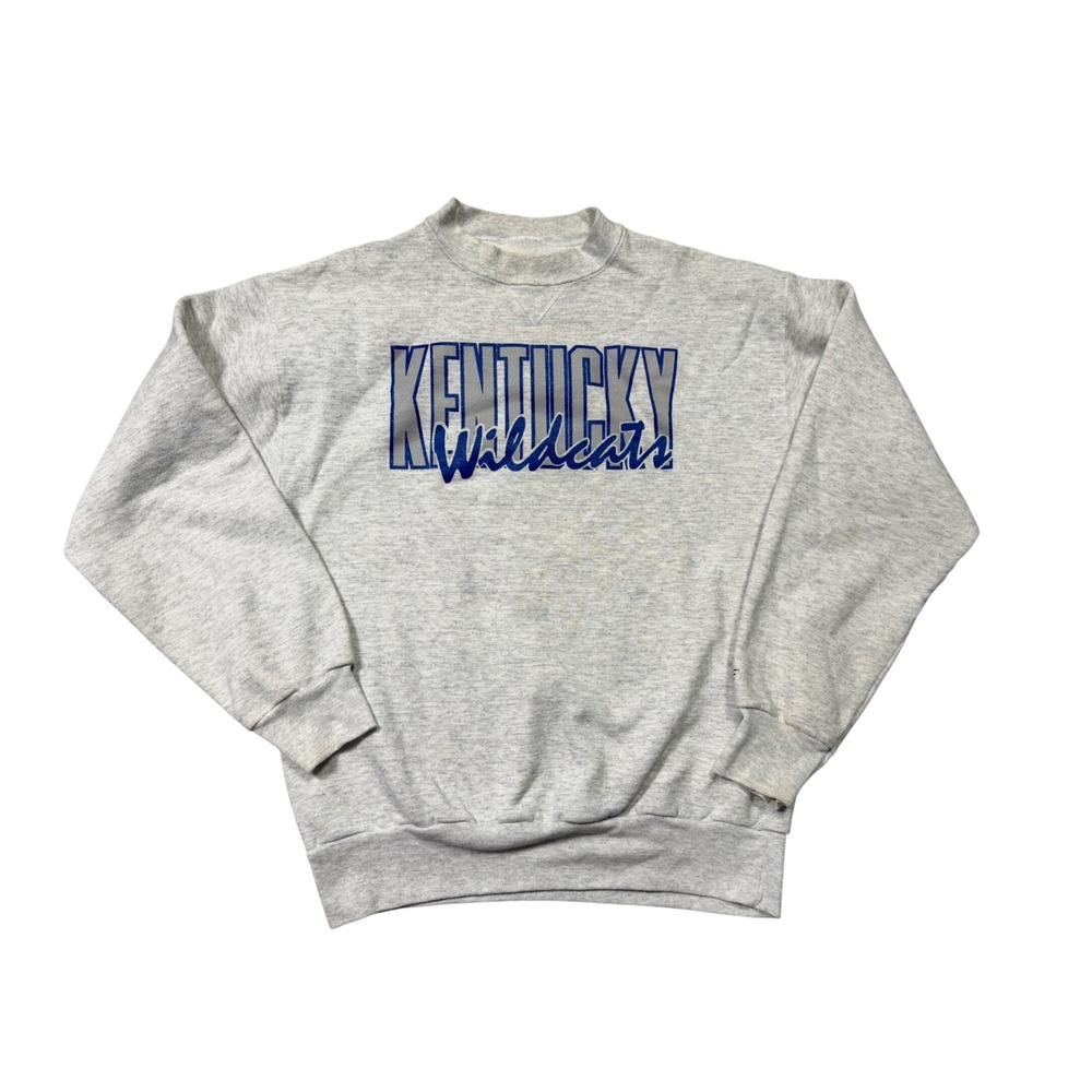 Vintage Kentucky Wildcats BIKE Crewneck Sweatshirt Gray Blue Large